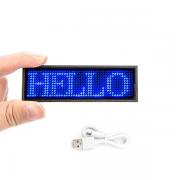 TARGHETTA LED BLU PROGRAMMABILE CON SCRITTE NOMI MESSAGGIO IN MOVIMENTO