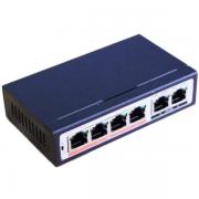 SWITCH DESKTOP 6 PORTE RJ45 PLUG E PLAY  SWITCH 4 POE  ZERO CONFIGURAZIONI