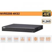 NVR IP 8 CANALI 4K ULTRA HD 12MPX 320MBPS H265  SERIE PRO