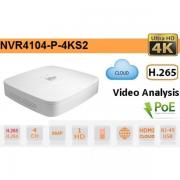 NVR IP A 4 CANALI 4K H265 FINO A 8MP 1HDD POE