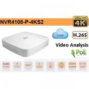 NVR IP A 8 CANALI 4K H265 FINO A 8MP 1HDD POE