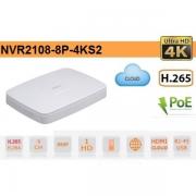 NVR 8 CANALI FINO A 8 MEGAPIXEL  MAX 80Mbps  VIDEO COMPRESSIONE H265