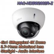 TELECAMERA DAHUA 4IN1 8MP MOTORIZZATA STARLIGHT AUDIO