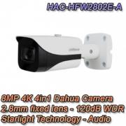 TELECAMERA DAHUA 8MP 4K 2 8MM STARLIGHT AUDIO