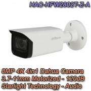 TELECAMERA DAHUA 8MP 4K MOTORIZZATA STARLIGHT AUDIO