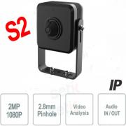MINI TELECAMERA IP ONVIF DAHUA 2MP 2 8MM PINHOLE WDR IVS  VERSIONE S2