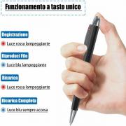 MICRO REGISTRATORE SPY VOCALE AMBIENTALE OCCULTATA IN PENNA USB 16GB