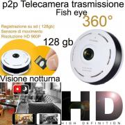 MINI TELECAMERA SPY HD 1080p WIFI INFRAROSSI IP RETE INTERNET IR LEDS 360