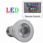 LAMPADINA LED CAMBIACOLORE A RISPARMIO ENERGETICO CON TELECOMANDO