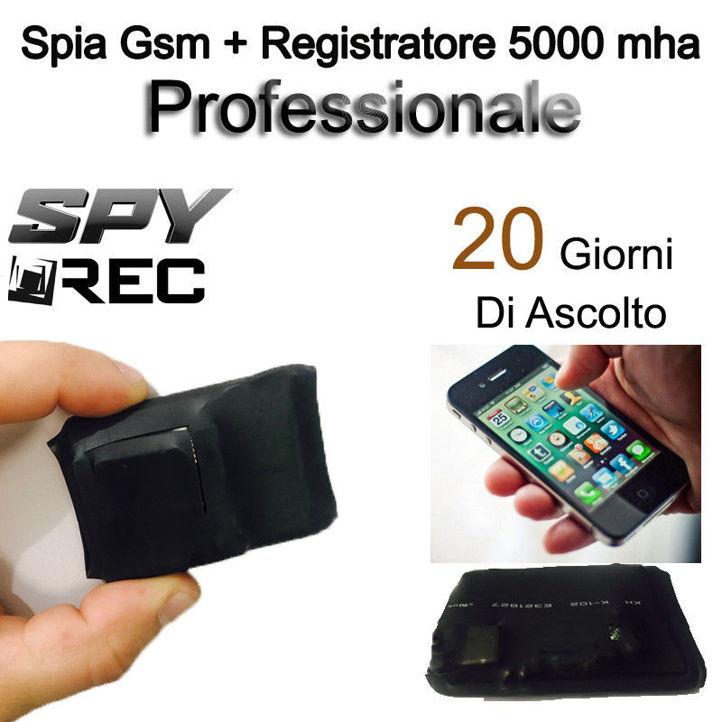 DET_REC5000 - Registratori Audio e Telefonici - gruppofas - MICRO  REGISTRATORE VOCALE SPIA GSM SPY SPIA MICROSPIA AMBIENTALE AUDIO