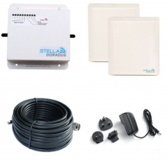R1 SOHO Ripetitore amplificatore Stella Doradus LTE 4G 800 MHz copertura 1000 mq con pannello interno e antenna esterna