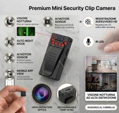 Mini telecamera microspia a infrarossi per auto con visione notturna