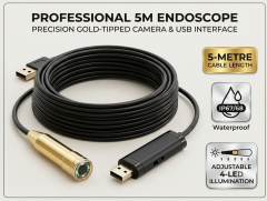 Telecamera Endoscopica USB Impermeabile 5 Metri con LED Regolabili per Ispezioni Professionali
