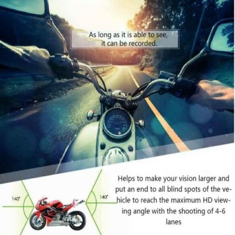 TELECAMERA PER AUTO DUE TELECAMERE 1080P DVR VIDEO CAMERA MOTO VISIONE NOTTURNA