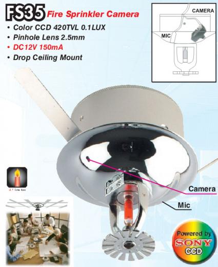 MICROCAMERA OCCULTATA IN SENSORE DI FUMO ANTI INCENDIO NON FUNZIONANTE