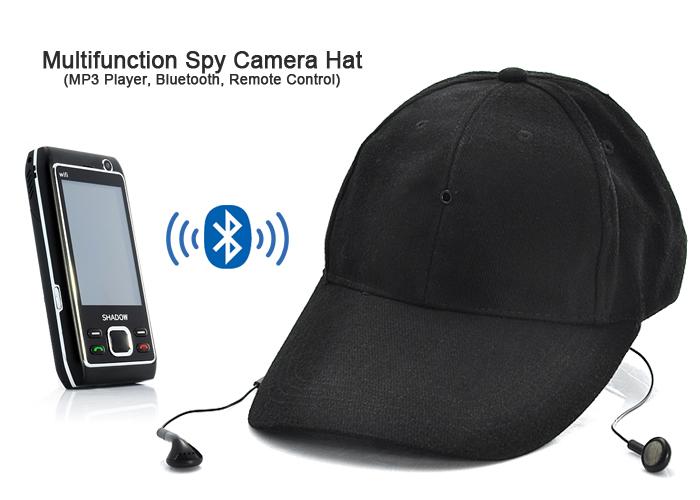 CAPPELLO BERRETTO CON MICROCAMERA E DVR BLUETOOTH MP3