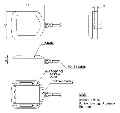 ANTENNA GPS ESTERNA TRACKER LOCALIZZATORE HAICOM HI 602 602X