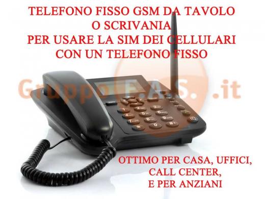 TELEFONO FISSO UFFICIO QUADBAND CON SIM CARD GSM DA TAVOLO TIM WIND VODAFONE