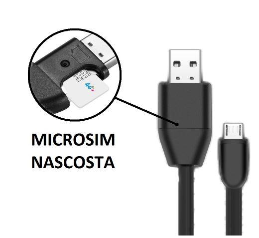 Mini microspia Multifunzione Cavo Dati USB ASCOLTO AMBIENTALE ATTIVAZIONE VOCALE