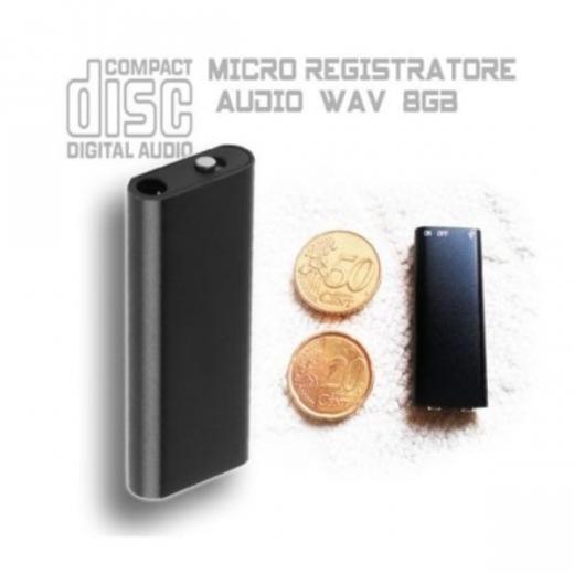 MICRO REGISTRATORE AUDIO VOCALE 8 GB USB  SPY MINI AMBIENTALE