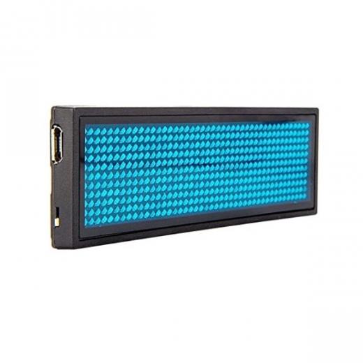 TARGHETTA LED BLU PROGRAMMABILE CON SCRITTE NOMI MESSAGGIO IN MOVIMENTO