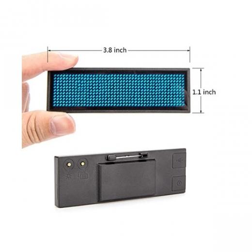 TARGHETTA LED BLU PROGRAMMABILE CON SCRITTE NOMI MESSAGGIO IN MOVIMENTO