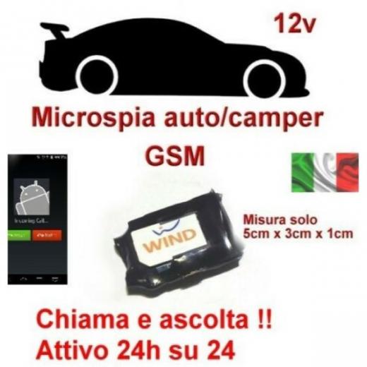 MICROSPIA AMBIENTALE AUDIO PER VEICOLI COME AUTO E CAMPER GSM