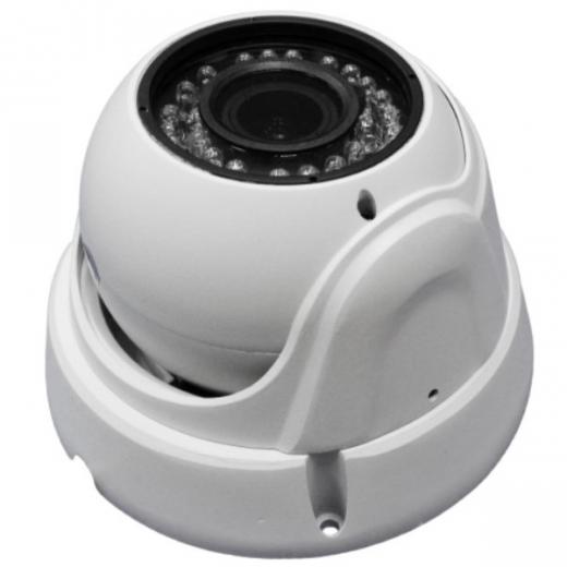 TELECAMERA DOME AHD  1080p LENTE VARIFOCALE 2 8 12mm 36 LED IR F5