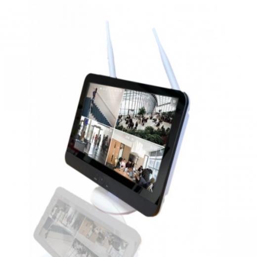 KIT VIDEOSORVEGLIANZA 4 CANALI WIRELESS CON MONITOR 12 POLLICI