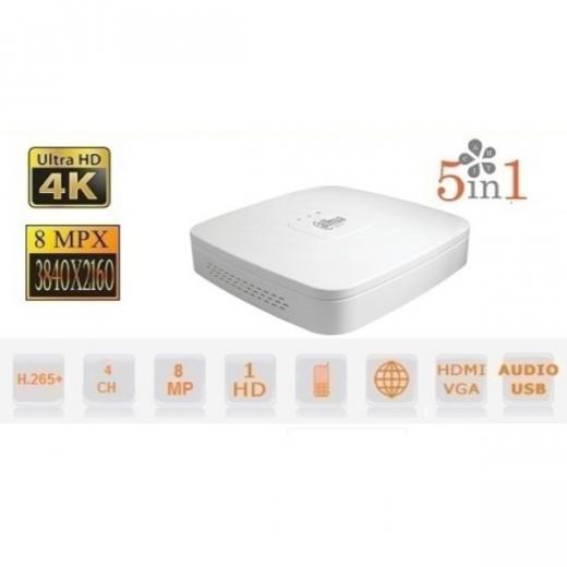 DVR 4 CANALI 8MP HD CVI AHD TVI ANALOGICO IP 4K