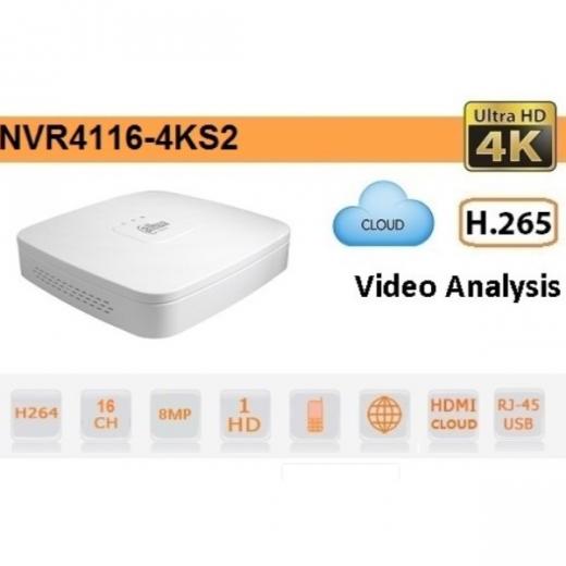 NVR IP 16 CANALI 4K H265 FINO A 8MP 1HDD  SERIE LITE