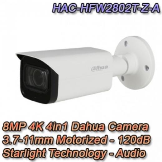 TELECAMERA DAHUA 8MP 4K MOTORIZZATA STARLIGHT AUDIO
