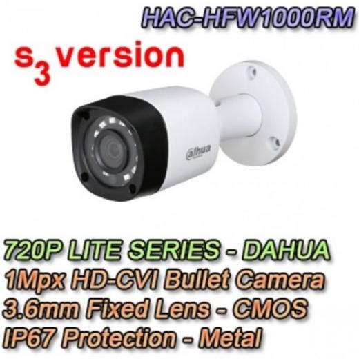 TELECAMERA HD 720P DAHUA 4IN1 HDCVI  HDTVI  AHD  ANALOGICA 2 8MM
