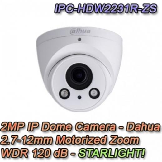 TELECAMERA IP 1080P MINI DOME MOTORIZZATA H265 STARLIGHT POE