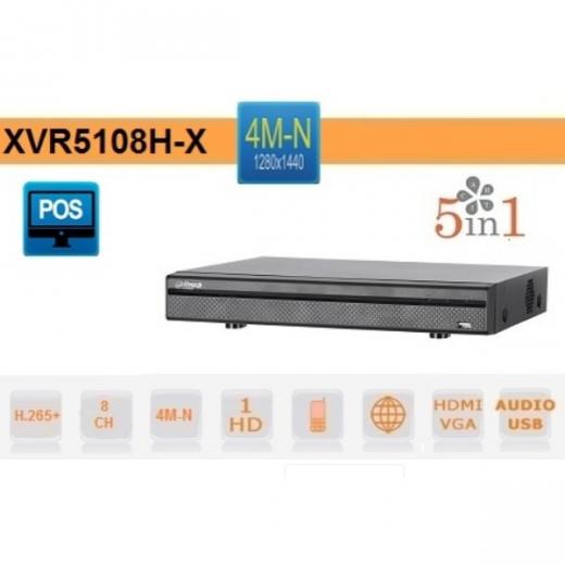 XVR 8 CANALI 4M N HDCVI AHD TVI ANALOGICO IP  DAHUA  XVR5108H X