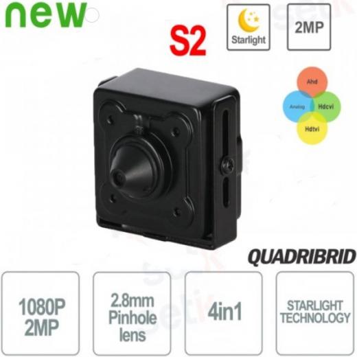 TELECAMERA NASCOSTA 4IN1 STARLIGHT 2MP 2 8MM PINHOLE WDR