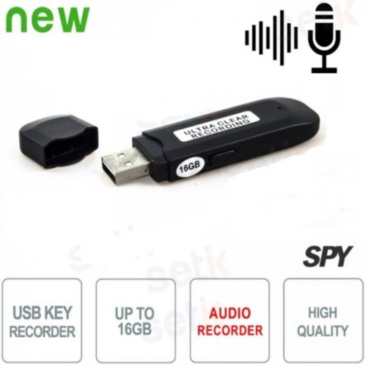 CHIAVETTA USB SPIA 16GB  REGISTRAZIONE AUDIO 300H