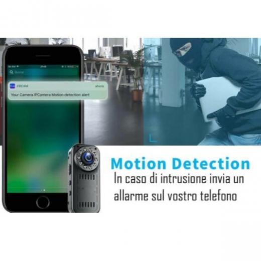 MINI TELECAMERA SPY PROFESSIONALE WIFI INFRAROSSI VISIONE NOTTURNA 128GB
