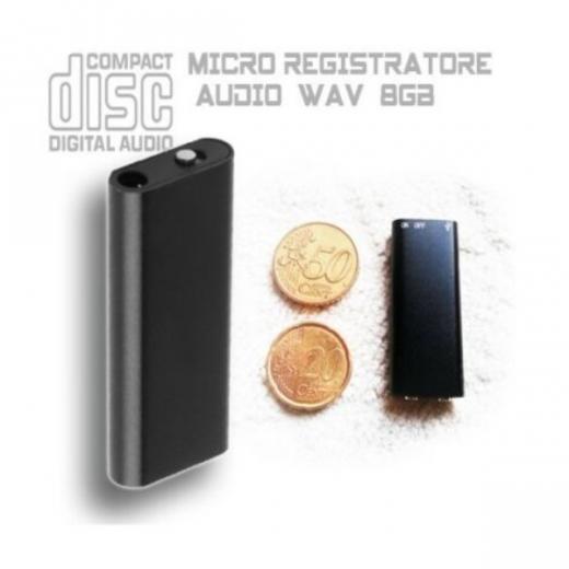 MINI MICRO REGISTRATORE AUDIO AMBIENTALE SPY USB 8 GB PROFESSIONALE