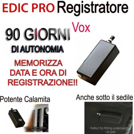 MICRO REGISTRATORE SPY VOCALE AMBIENTALE PROFESSIONALE FINO 90 GIORNI