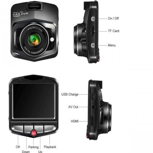 MINI TELECAMERA PER AUTO FULL HD 1080P DVR CAR VIDEO CAMERA VISIONE NOTTURNA