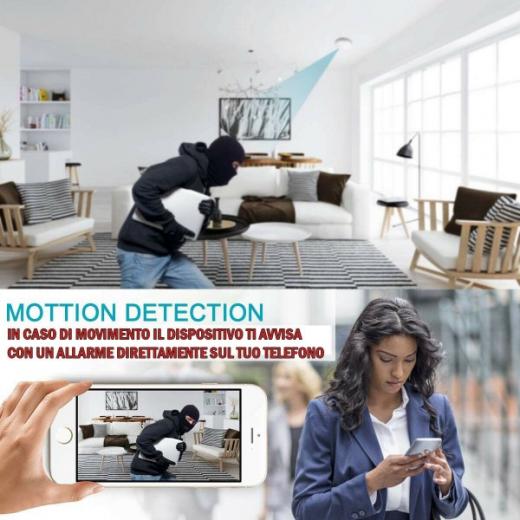 TELECAMERA SPY NASCOSTA IN RILEVATORE DI FUMO INFRAROSSI HD
