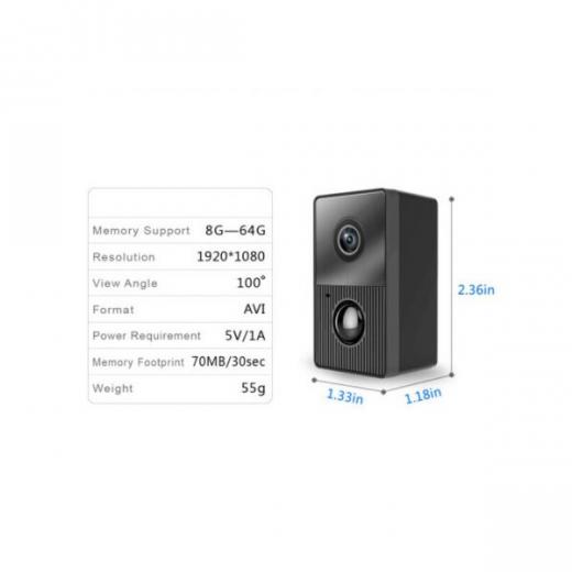 TELECAMERA SPIA INFRAROSSI VISIONE NOTTURNA MINI CAMERA PER ESTERNO