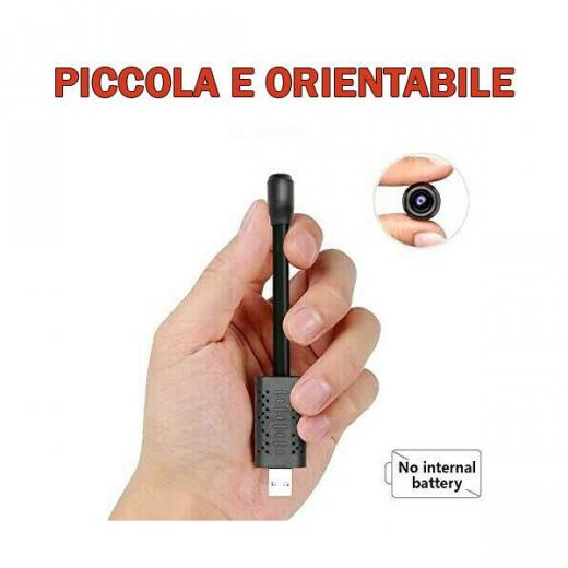 TELECAMERA MINI SPIA WIFI MICRO CAMERA IP NASCOSTA SPY CAM HD