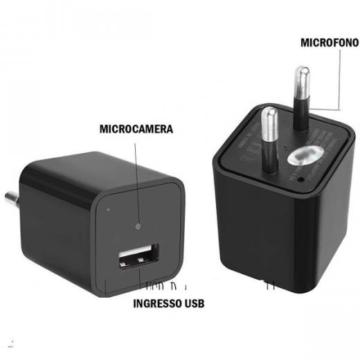 TELECAMERA SPY WIFI ALIMENTATORE WIRELESS NASCOSTA PROFESSIONALE