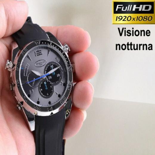 OROLOGIO SPY TELECAMERA INVISIBILE PROFESSIONALE MICROCAMERA INFRAROSSI