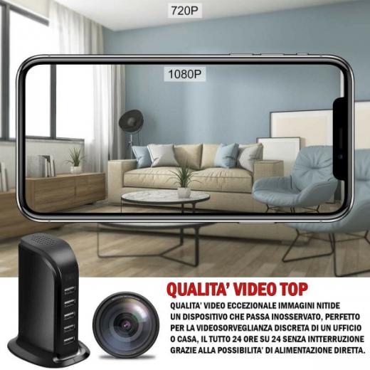 Telecamera spia WiFi wireless nascosta mini professionale Full HD