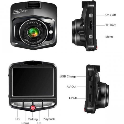 MINI TELECAMERA PER AUTOMOBILI FULL HD 1080P 2.4 DVR CAR