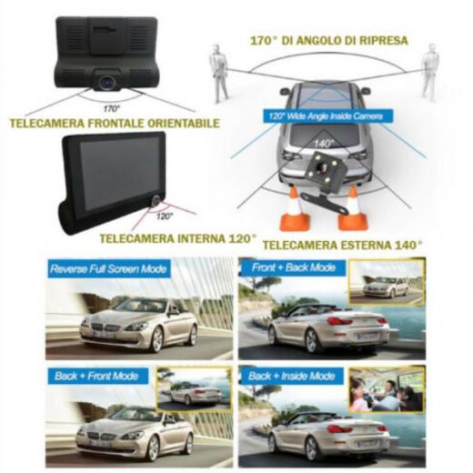 MINI CAM PER AUTOMOBILI FULL HD 1080P 2.4 DVR CAR VISIONE NOTTURNA