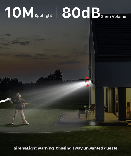 Telecamera Wi-Fi Esterno Batteria Senza Fili,Videocamera Sorveglianza Solare con Visione Notturna Colori,Rilevamento Umano PIR,Conversazione a 2 Vie,Impermeabile IP66